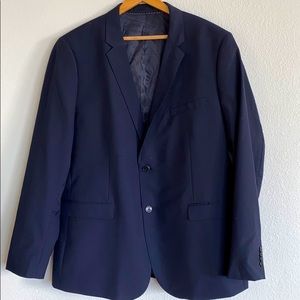 Navy, slim fit blazer. Made in Sweden